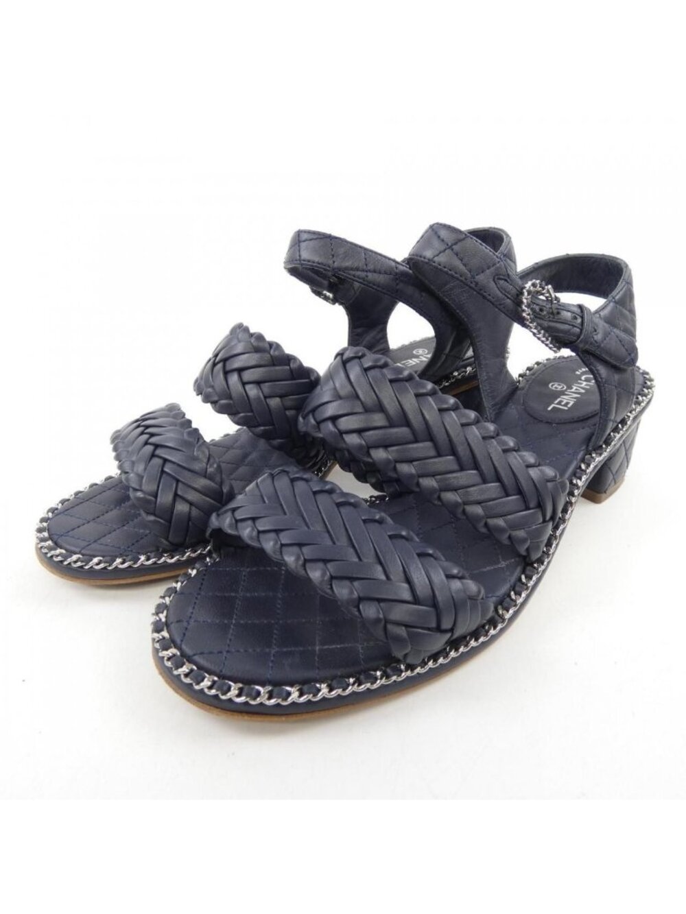 Chanel Sandals Navy 36 - Picture 3 of 6
